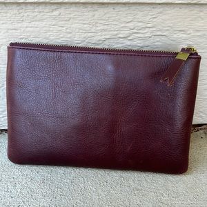 NWT Madewell Zip Pouch Clutch Dark Cabernet